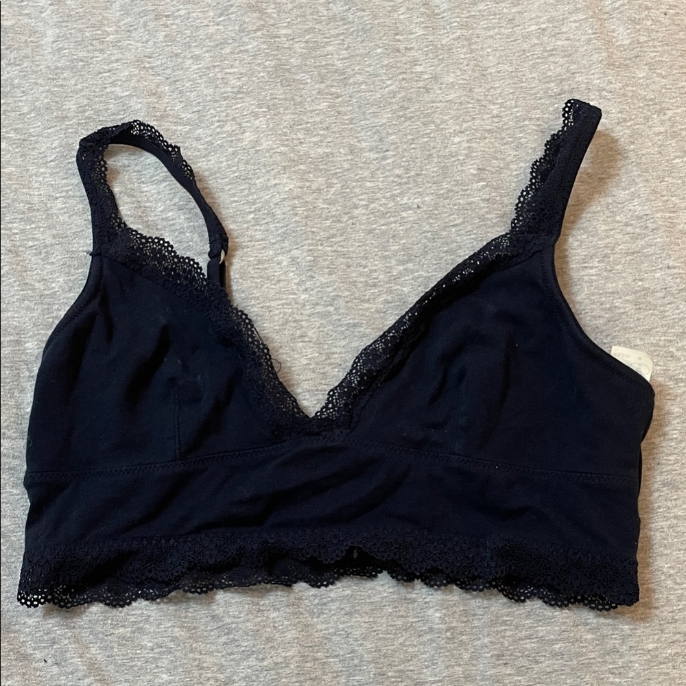 Gilly Hicks Blue Wireless Lace Bra